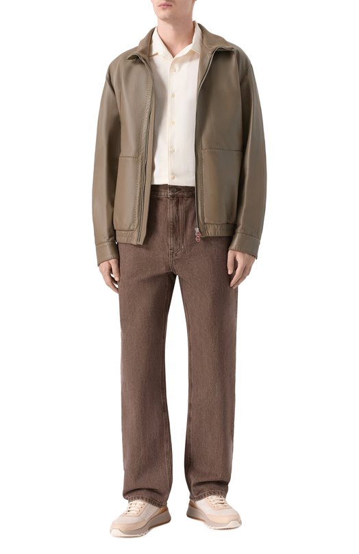 Рубашка из хлопка и шерсти 12 STOREEZ 135616 Кремовый  135616 Фото 2