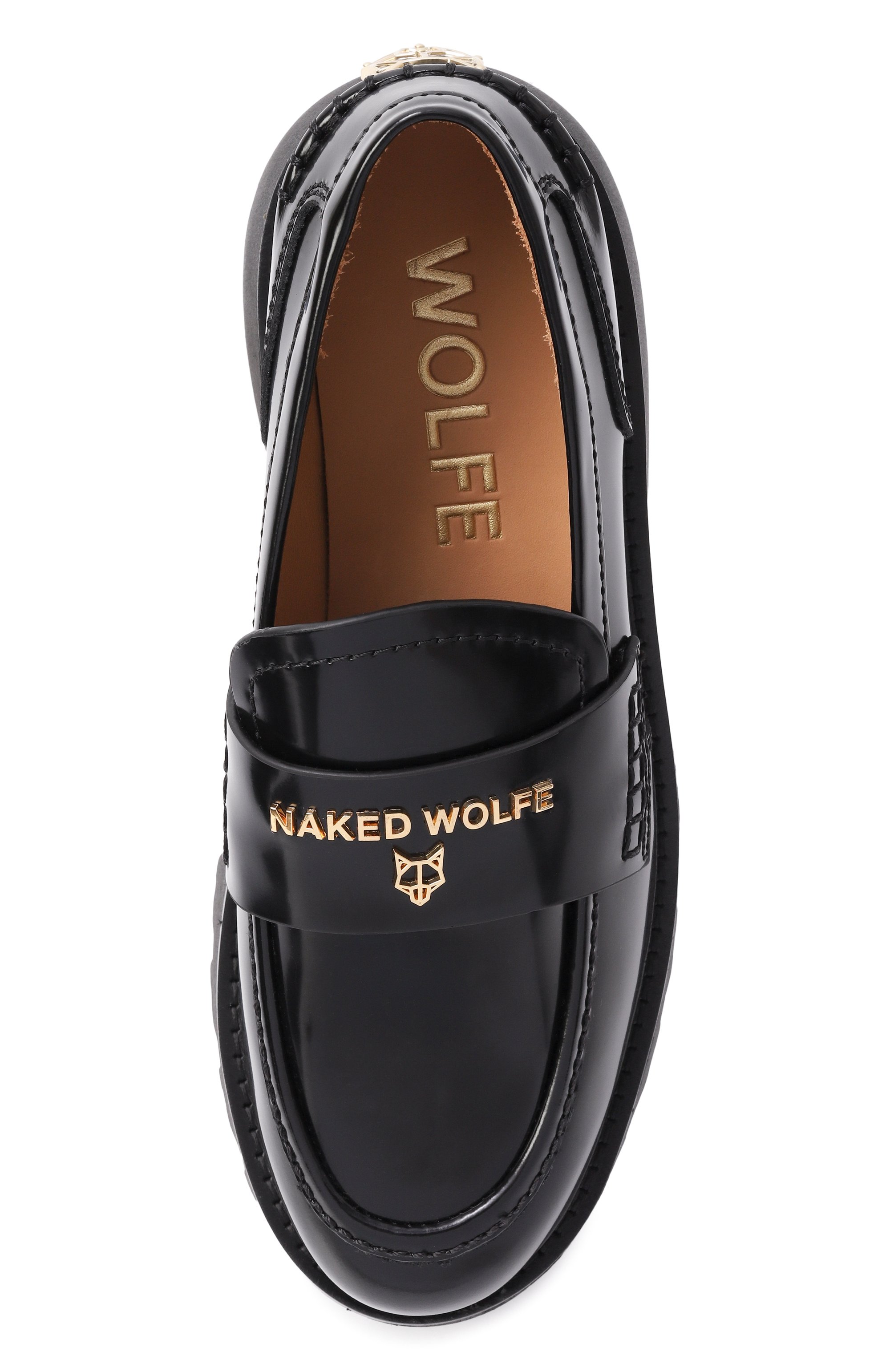 Кожаные лоферы flawed NAKED WOLFE, арт. FLAWED/B0X LEATHER, фото 6