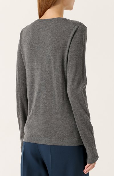 Вязаный пуловер из шерсти RALPH LAUREN серого цвета по цене 59950 руб., арт. 290675071, фото 4 Вязаный пуловер из шерсти RALPH LAUREN, арт. 290675071, фото 4
