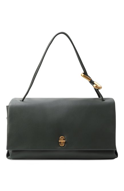 Женская сумка the dual bag large MARC JACOBS (THE) темно-зеленого цвета, арт. 2F4HSH011H04 | Фото 1 (Материал сплава: Проставлено; Драгоценные камни: Проставлено; Размер: large; Материал: Натуральная кожа)