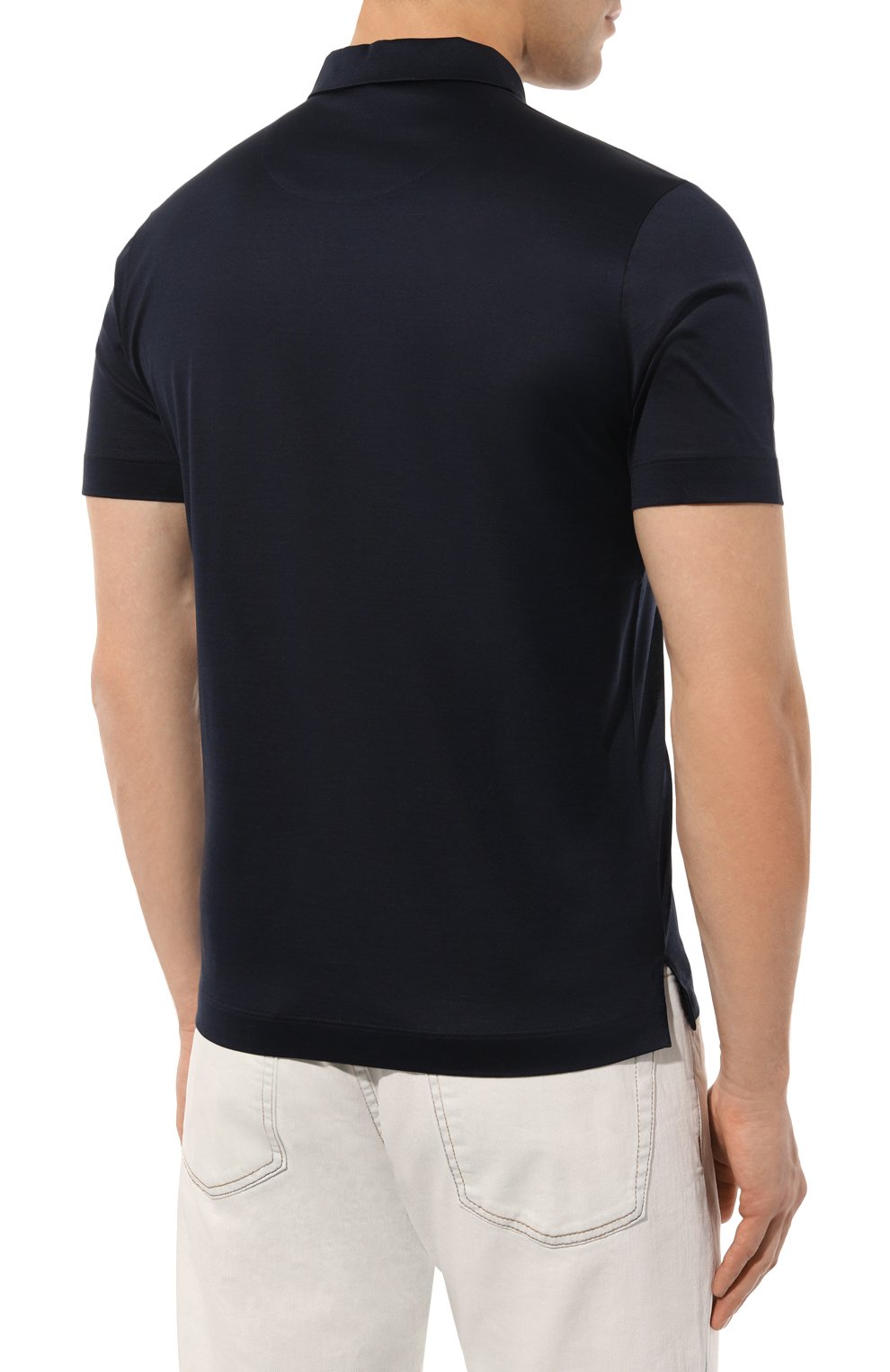 Хлопковое поло CANALI темно-синего цвета по цене 35150 руб., арт. T0238/MJ00002, фото 4 Хлопковое поло CANALI, арт. T0238/MJ00002, фото 4