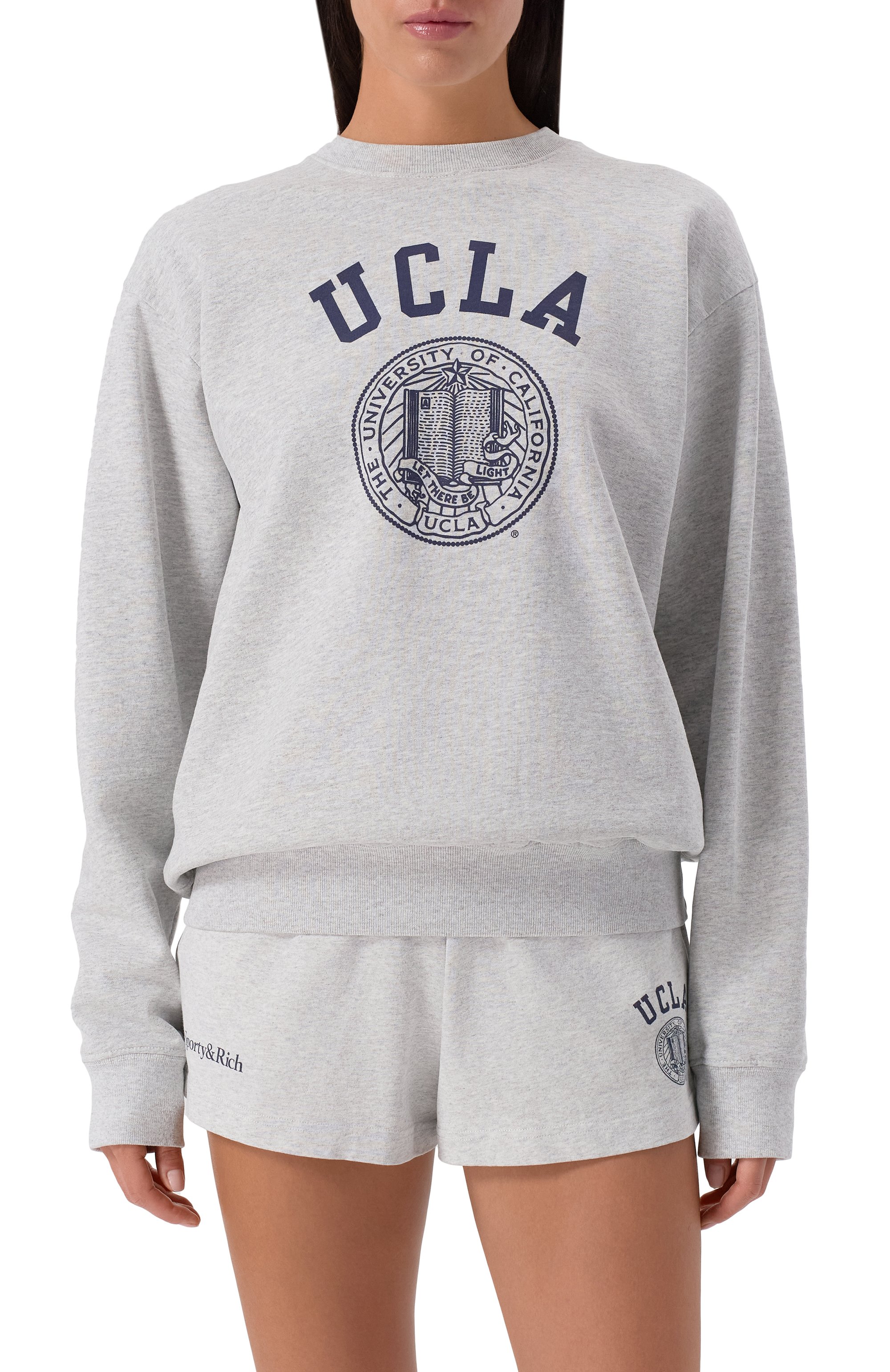 Хлопковый свитшот sporty & rich x ucla SPORTY AND RICH, арт. ST071615639GY03, фото 3