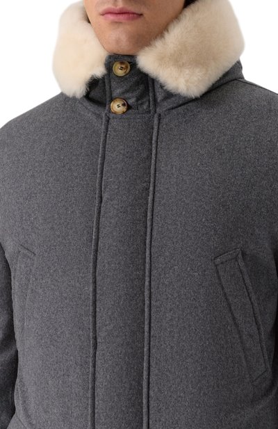 Пуховик с отделкой из овчины BRUNELLO CUCINELLI, арт. MM4701993, фото 5