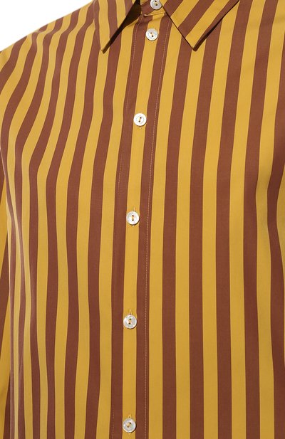 Хлопковая рубашка JIL SANDER желтого цвета по цене 63350 руб., арт. JSPU600405-WU246010, фото 5 Хлопковая рубашка JIL SANDER, арт. JSPU600405-WU246010, фото 5