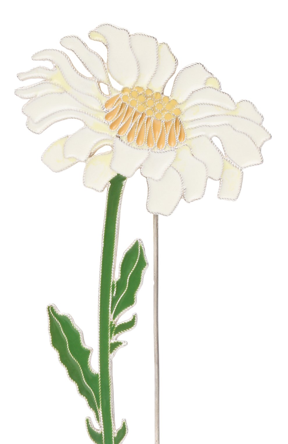 Брошь ромашка РУССКИЕ САМОЦВЕТЫ зеленого цвета по цене 22200 руб., арт. 41466, фото 4 Брошь ромашка РУССКИЕ САМОЦВЕТЫ, арт. 41466, фото 4