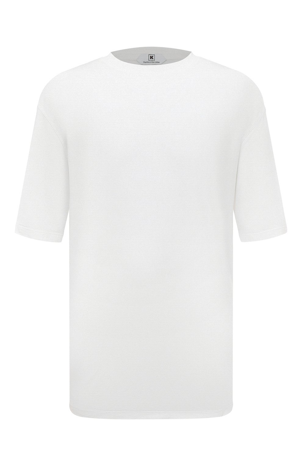 Хлопковая футболка KIRED белого цвета по цене 26750 руб., арт. WKISSW7724001001, фото 1 Хлопковая футболка KIRED, арт. WKISSW7724001001, фото 1
