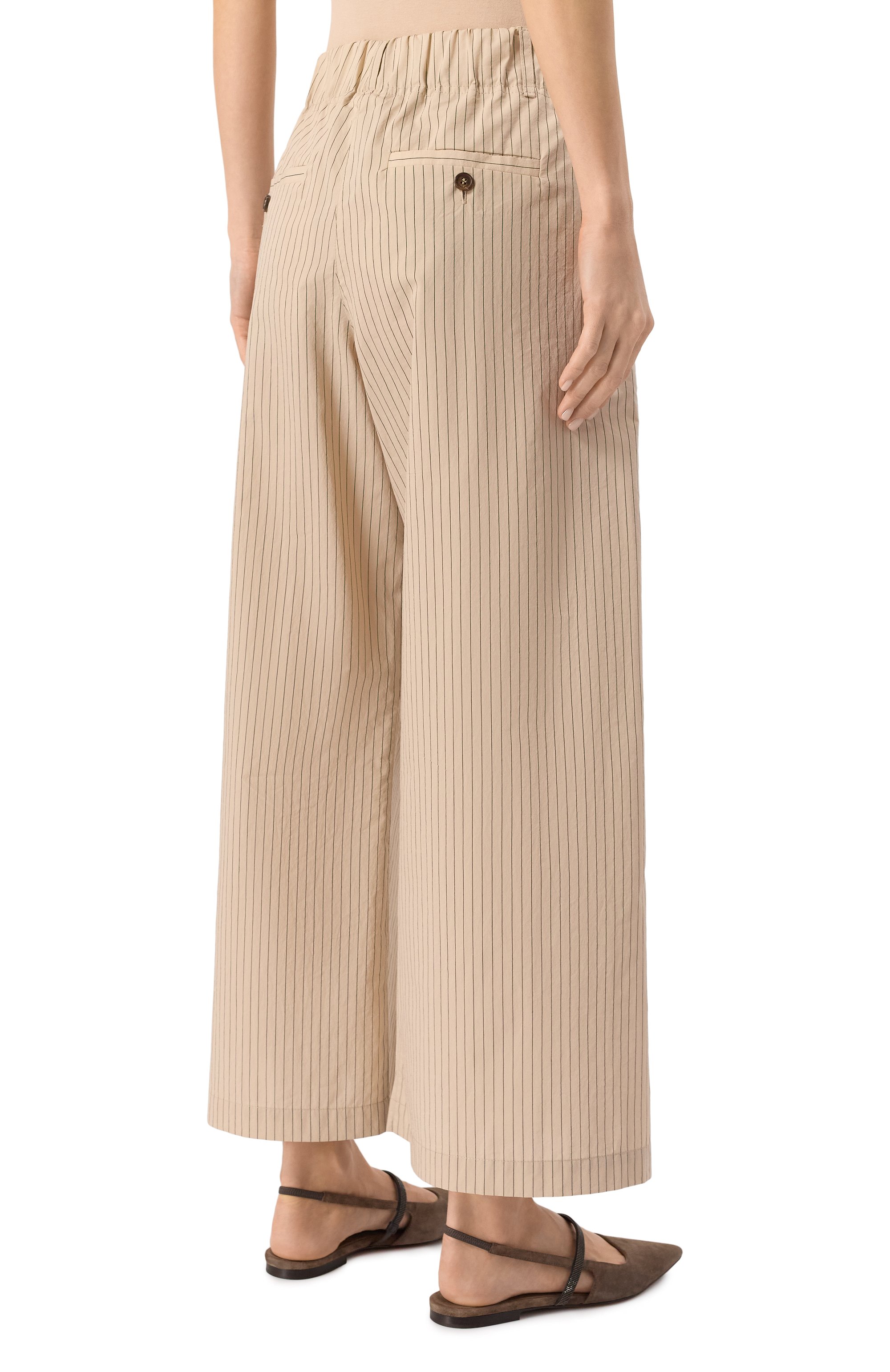 Хлопковые брюки-кюлоты BRUNELLO CUCINELLI, арт. MP782EG789, фото 4