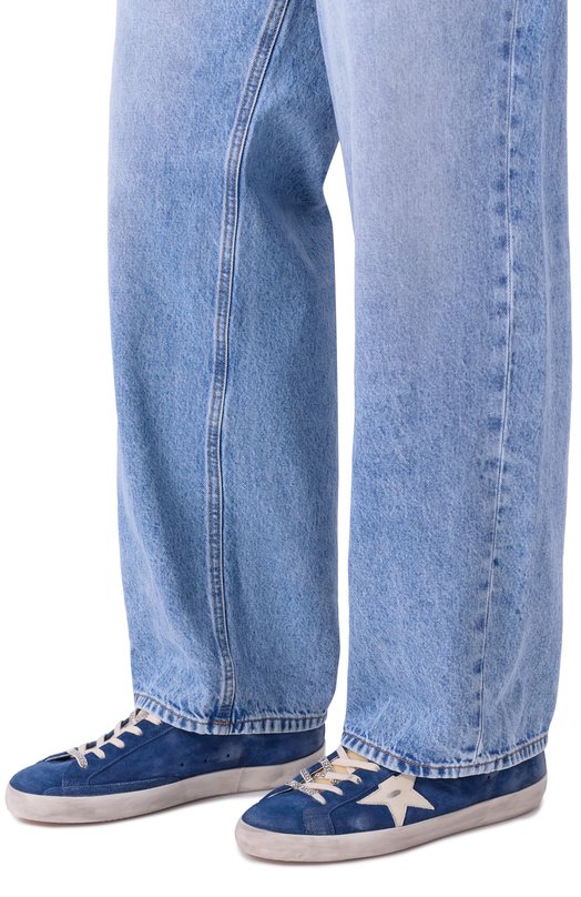 Замшевые кеды Super-Star Golden Goose Deluxe Brand GMF00101.F007531 Синий  GMF00101.F007531 Фото 3