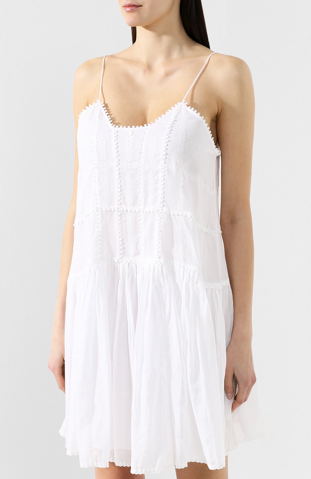 Хлопковое платье ISABEL MARANT ETOILE белого цвета по цене 30700 руб., арт. R01262-19P023E/AMELIE, фото 3 Хлопковое платье ISABEL MARANT ETOILE, арт. R01262-19P023E/AMELIE, фото 3