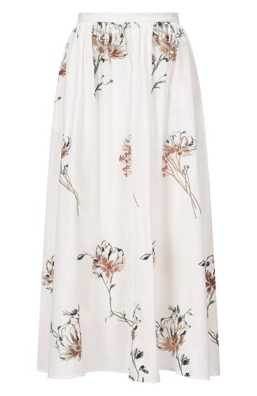 Юбка из хлопка и льна OLOLOL OLSK039/3406.BQ102 Белый OLSK039/3406.BQ102