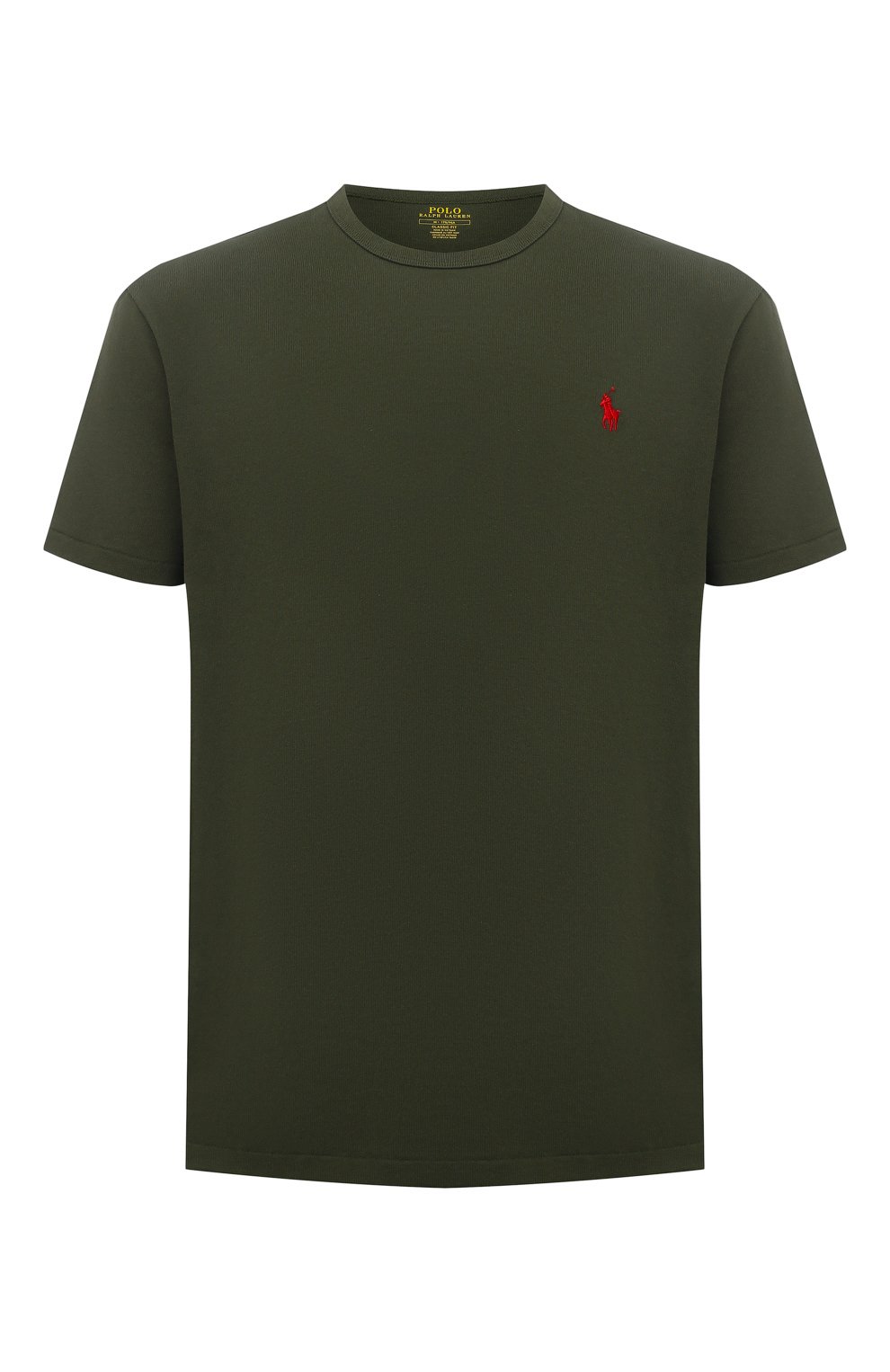 Хлопковая футболка POLO RALPH LAUREN зеленого цвета по цене 8705 руб., арт. 710811284, фото 1 Хлопковая футболка POLO RALPH LAUREN, арт. 710811284, фото 1