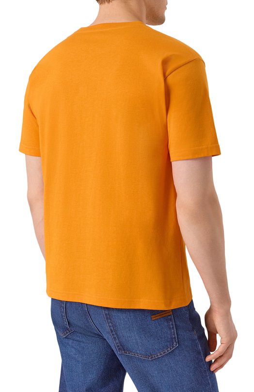 Хлопковая футболка Valentino 6V3MG16P/APG Оранжевый  6V3MG16P/APG Фото 4