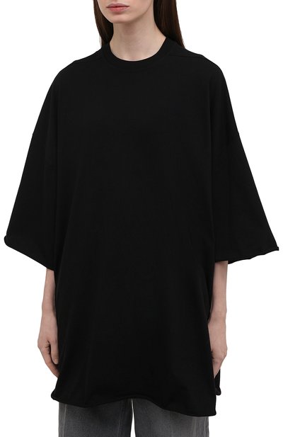 Хлопковая футболка RICK OWENS черного цвета по цене 36750 руб., арт. R002A7252/JA, фото 3 Хлопковая футболка RICK OWENS, арт. R002A7252/JA, фото 3