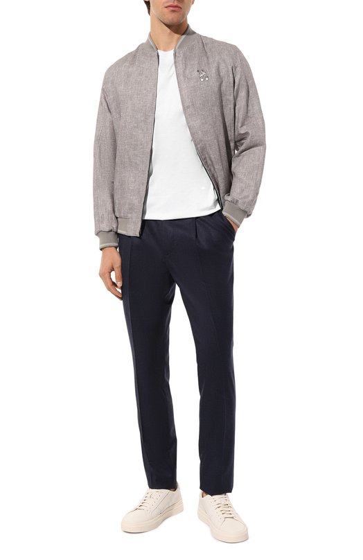 Шерстяные брюки Brunello Cucinelli ME226B2163 Синий  ME226B2163 Фото 2