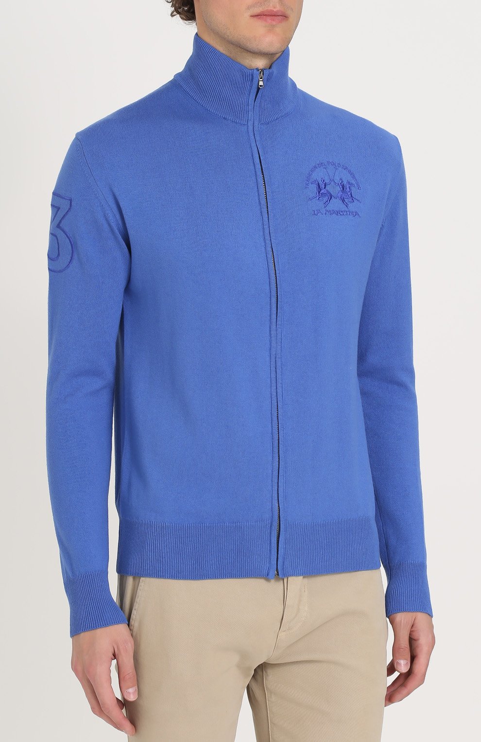 Кардиган на молнии из смеси хлопка и шерсти LA MARTINA, арт. KMS300/YW020, фото 3