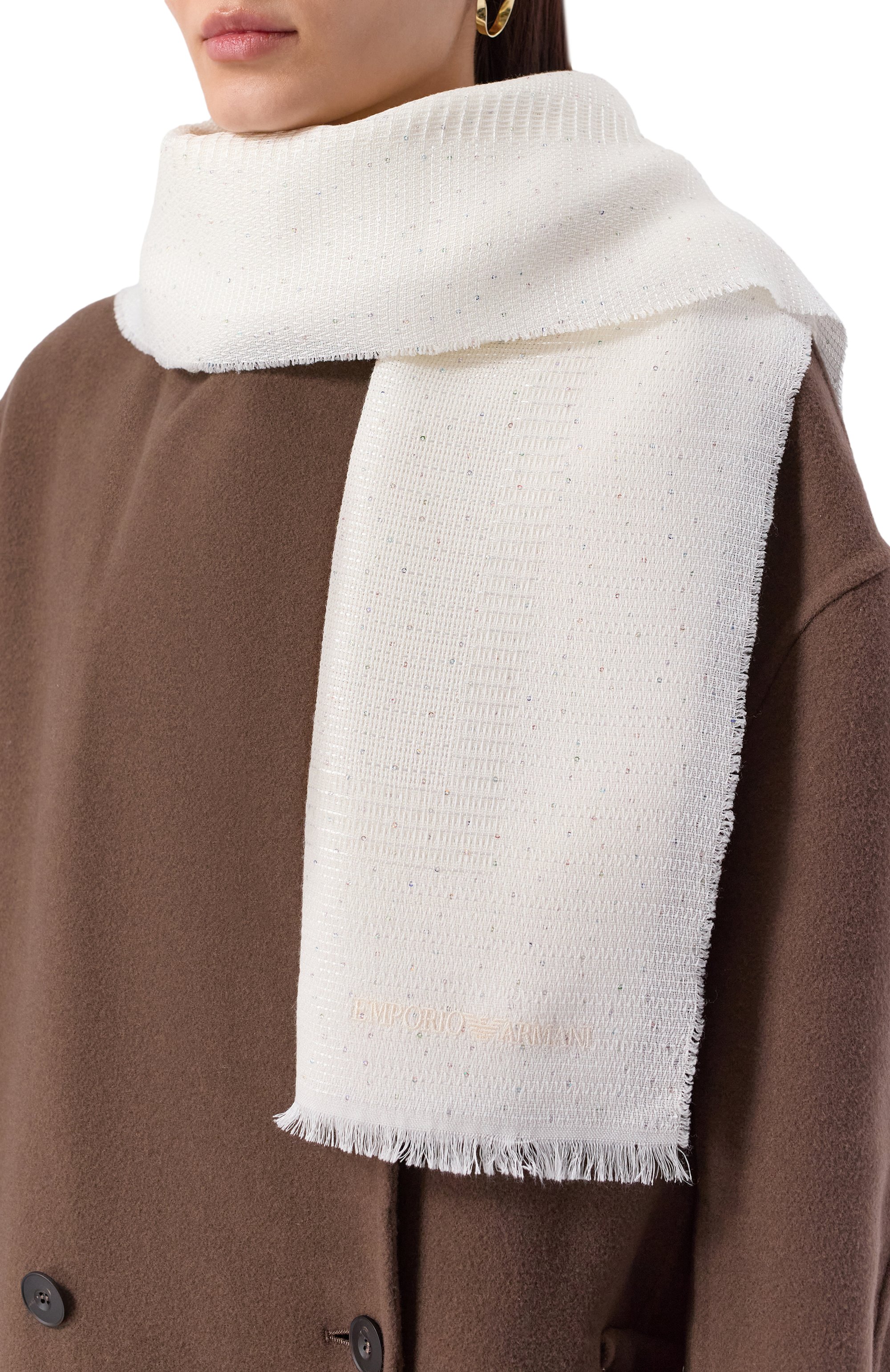 Шарф из вискозы и шерсти EMPORIO ARMANI, арт. EW003169/AF20048, фото 2