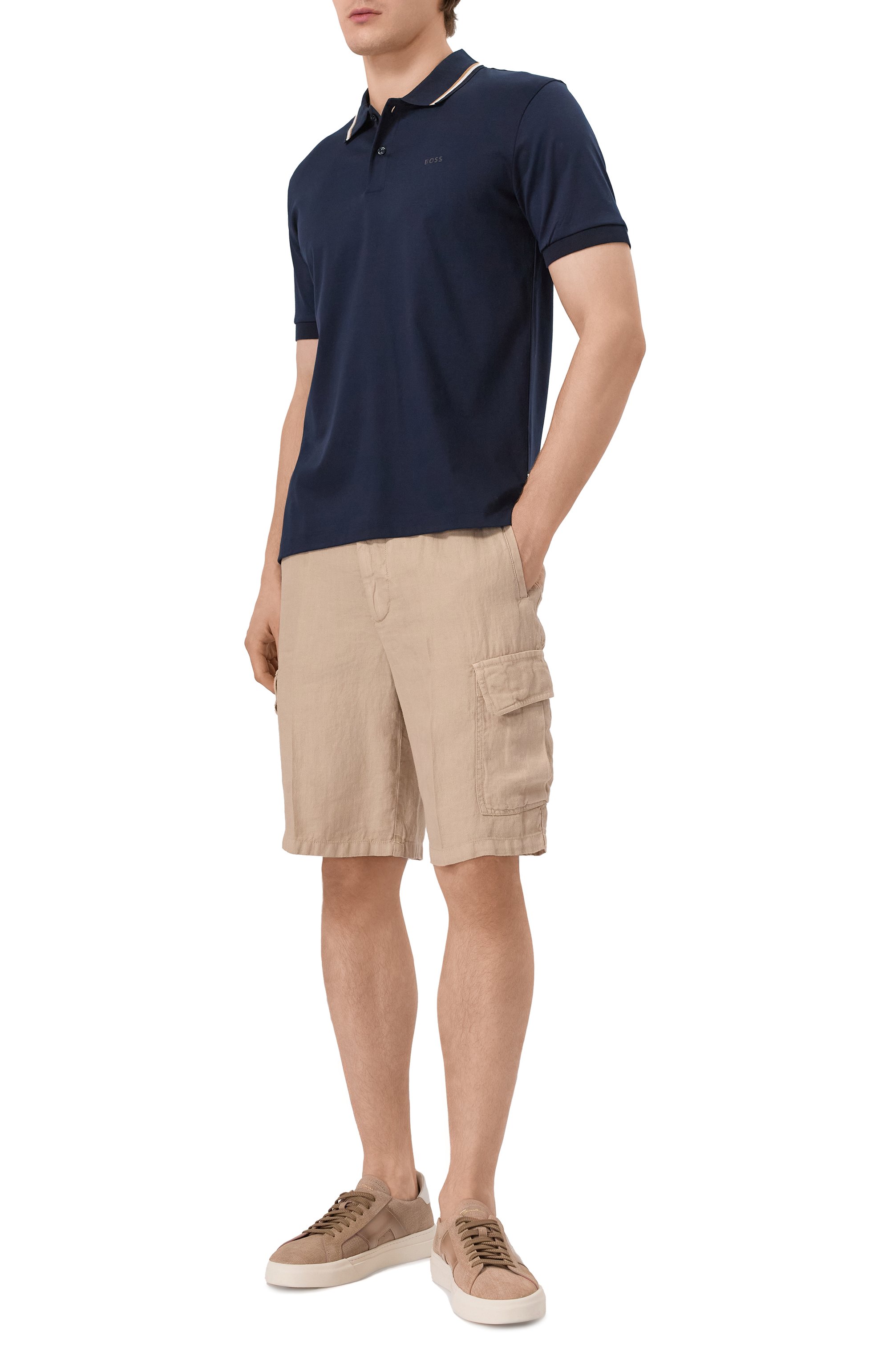 Льняные шорты 120% LINO, арт. 32ALIM29D4/D943/000, фото 2