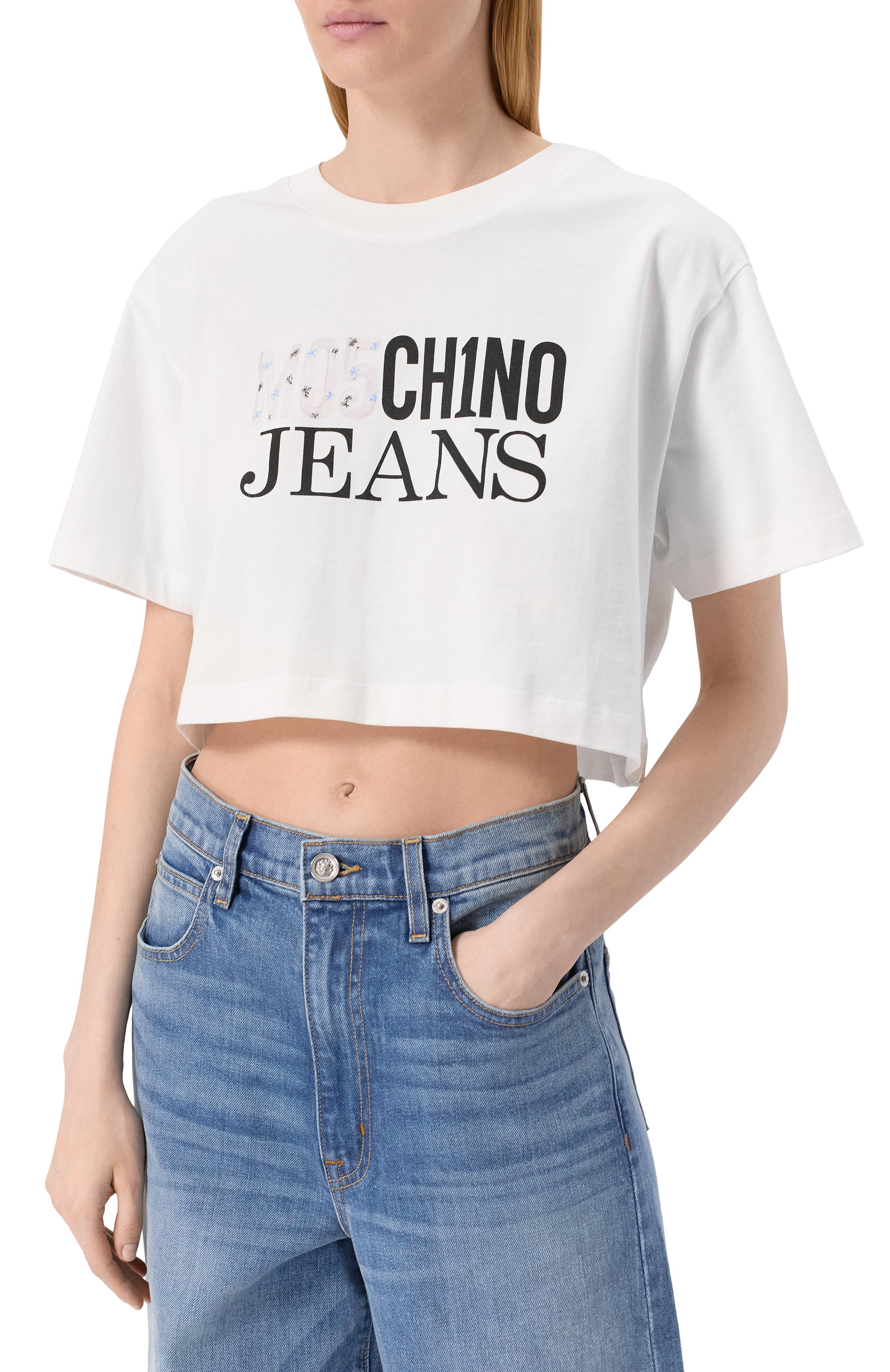 Хлопковая футболка M05CH1NO JEANS, арт. J0705/3229, фото 3