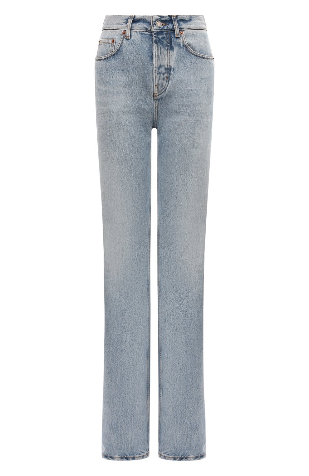 Джинсы SAINT LAURENT голубого цвета по цене 110000 руб., арт. 771399/Y19VE, фото 1 Джинсы SAINT LAURENT, арт. 771399/Y19VE, фото 1