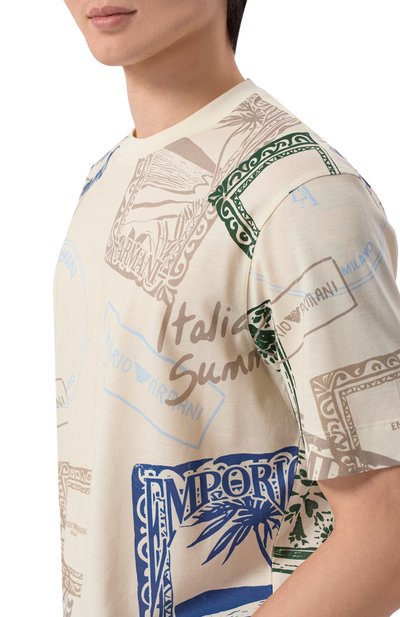 Футболка из лиоцелла и хлопка EMPORIO ARMANI, арт. EM005274/AF24857, фото 5