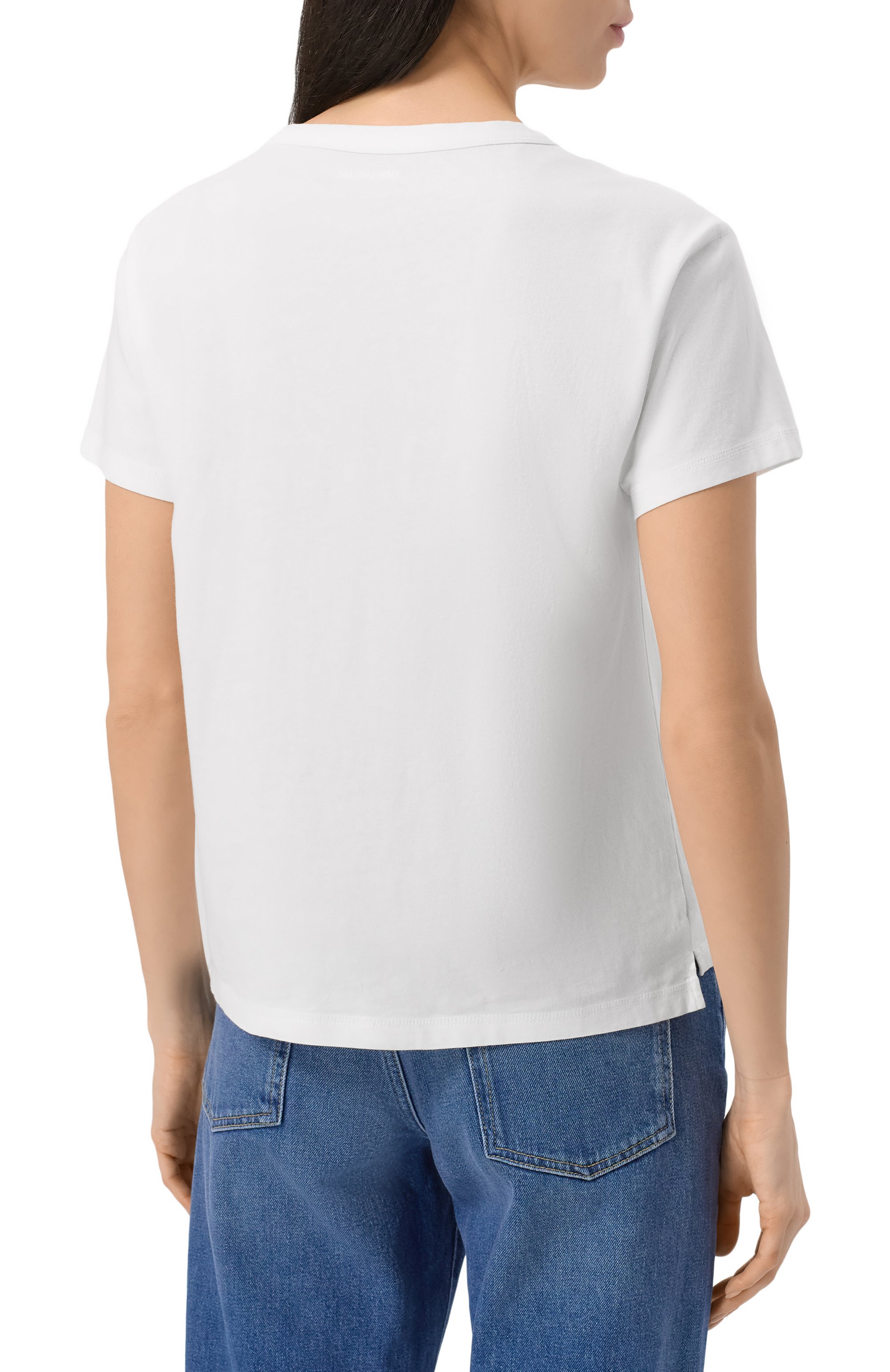 Хлопковая футболка ZADIG AND VOLTAIRE, арт. JWTS02781, фото 4