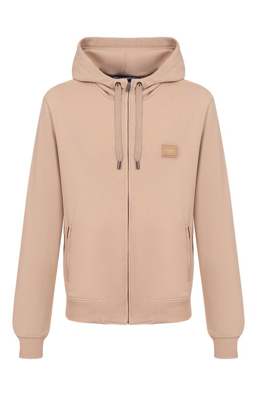 Хлопковая толстовка Dolce & Gabbana G9ABIT/G7M4Y Бежевый G9ABIT/G7M4Y
