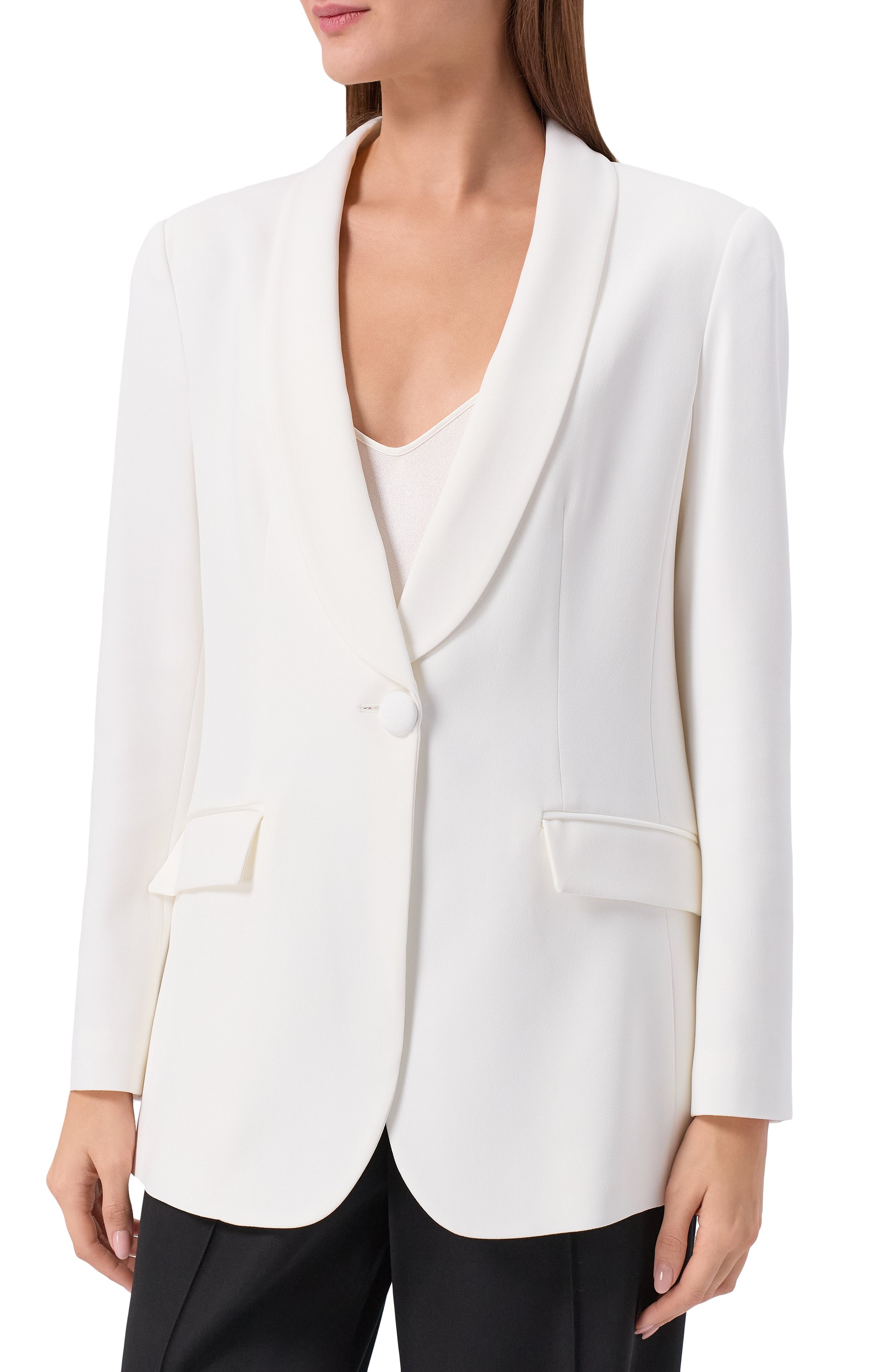 Жакет EMPORIO ARMANI белого цвета по цене 99500 руб., арт. 0NG3DT/02003, фото 3 Жакет EMPORIO ARMANI, арт. 0NG3DT/02003, фото 3