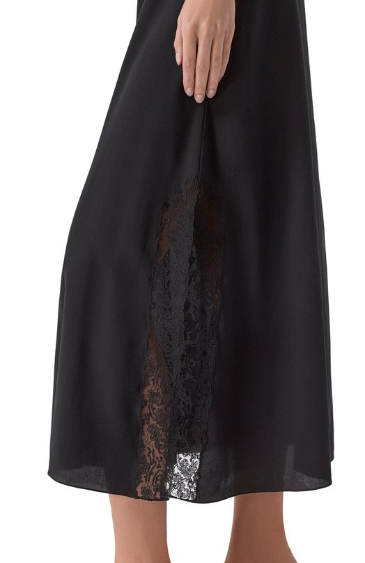 Шелковое платье Chloé CH26UR137005 Чёрный  CH26UR137005 Фото 4