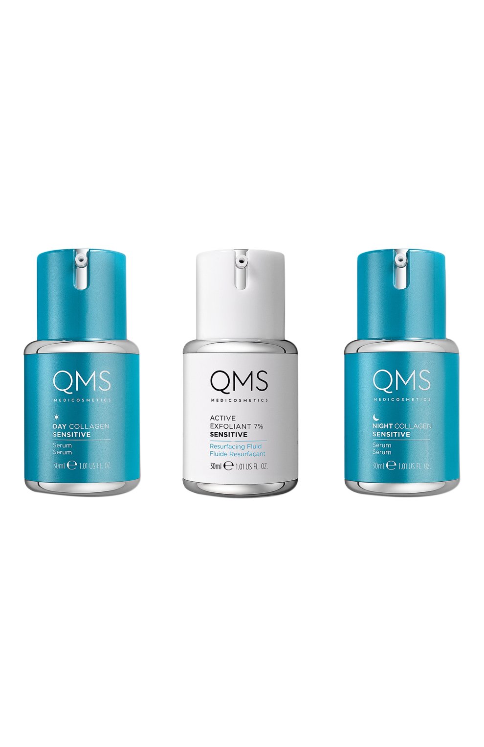 Набор «интенсивное обновление» с коллагеном для чувствительной кожи QMS MEDICOSMETICS бесцветного цвета по цене 66500 руб., арт. 1007100, фото 1 Набор «интенсивное обновление» с коллагеном для чувствительной кожи QMS MEDICOSMETICS, арт. 1007100, фото 1