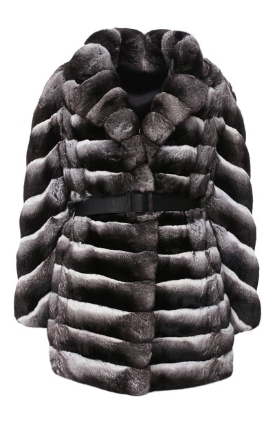 Шуба из меха шиншиллы с поясом KITON, арт. D46685X04P17, фото 1
