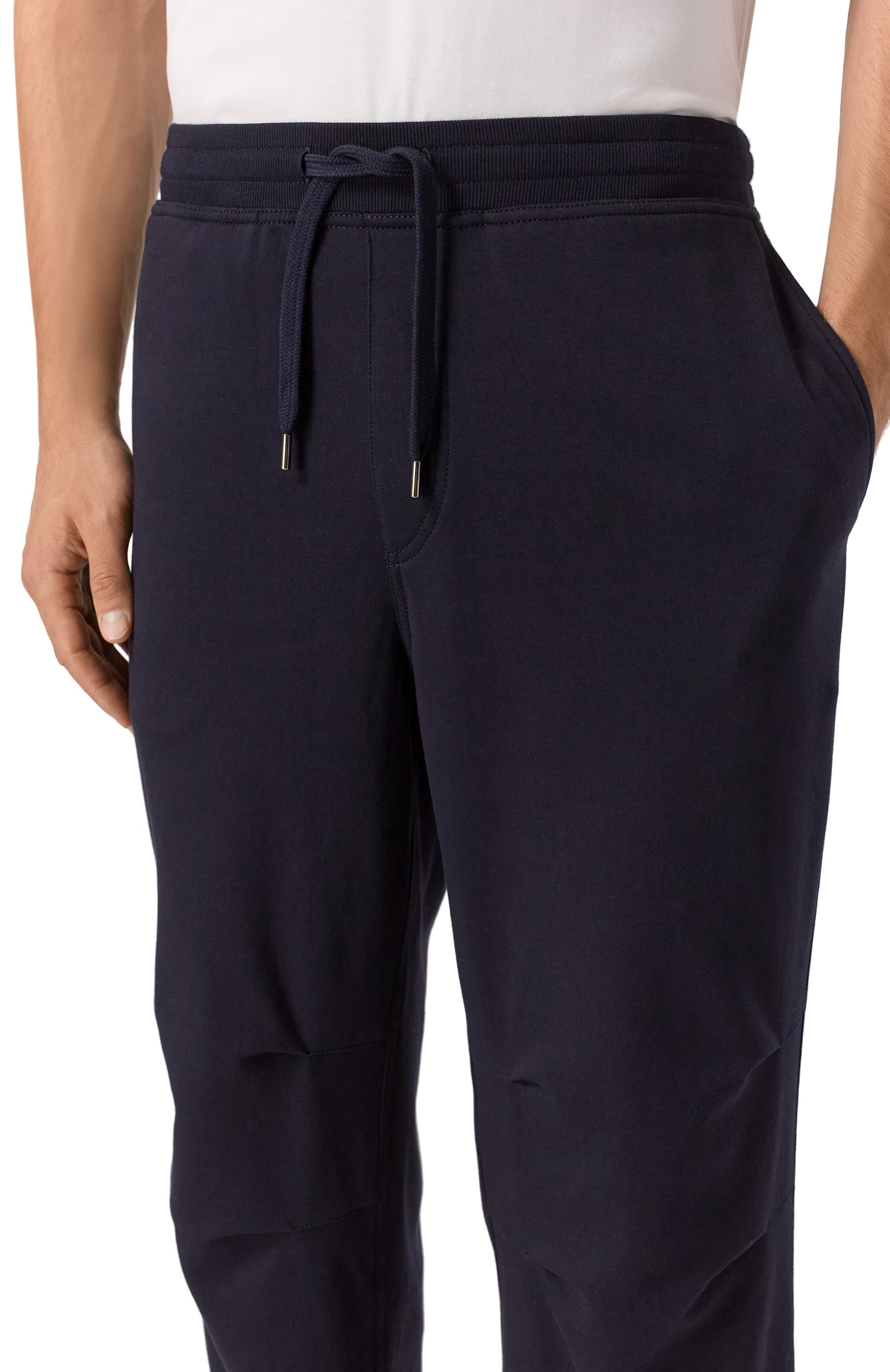 Хлопковые брюки BRUNELLO CUCINELLI темно-синего цвета по цене 123000 руб., арт. MW8633381G, фото 5 Хлопковые брюки BRUNELLO CUCINELLI, арт. MW8633381G, фото 5