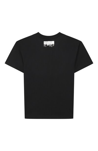 Хлопковая футболка SPRAYGROUND, арт. SPY1575BLK/SILVER DRIP 0VER T-SHIRT BLACK, фото 2