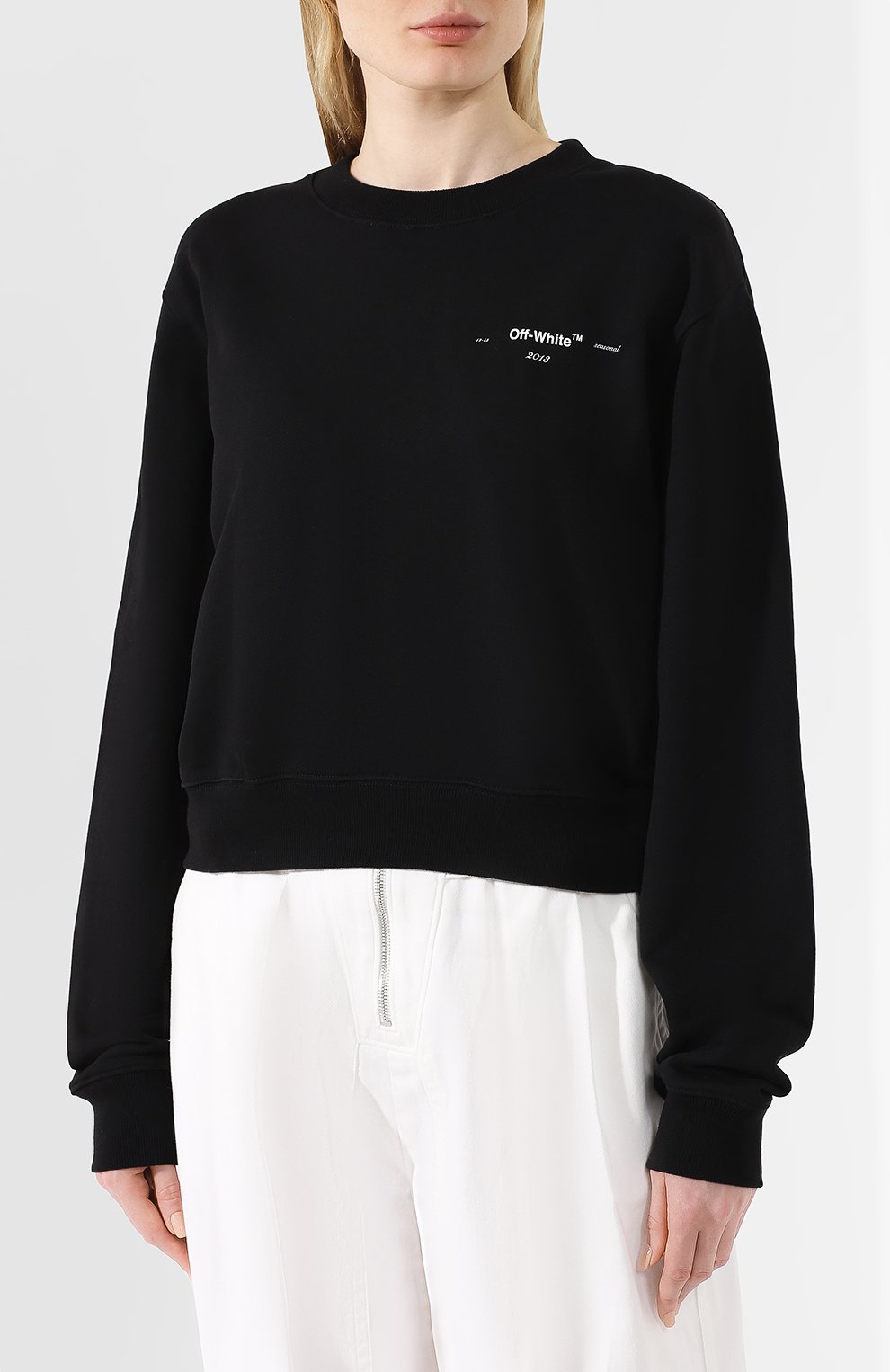 Хлопковый пуловер OFF-WHITE, арт. 0WBA026R190030441010, фото 3