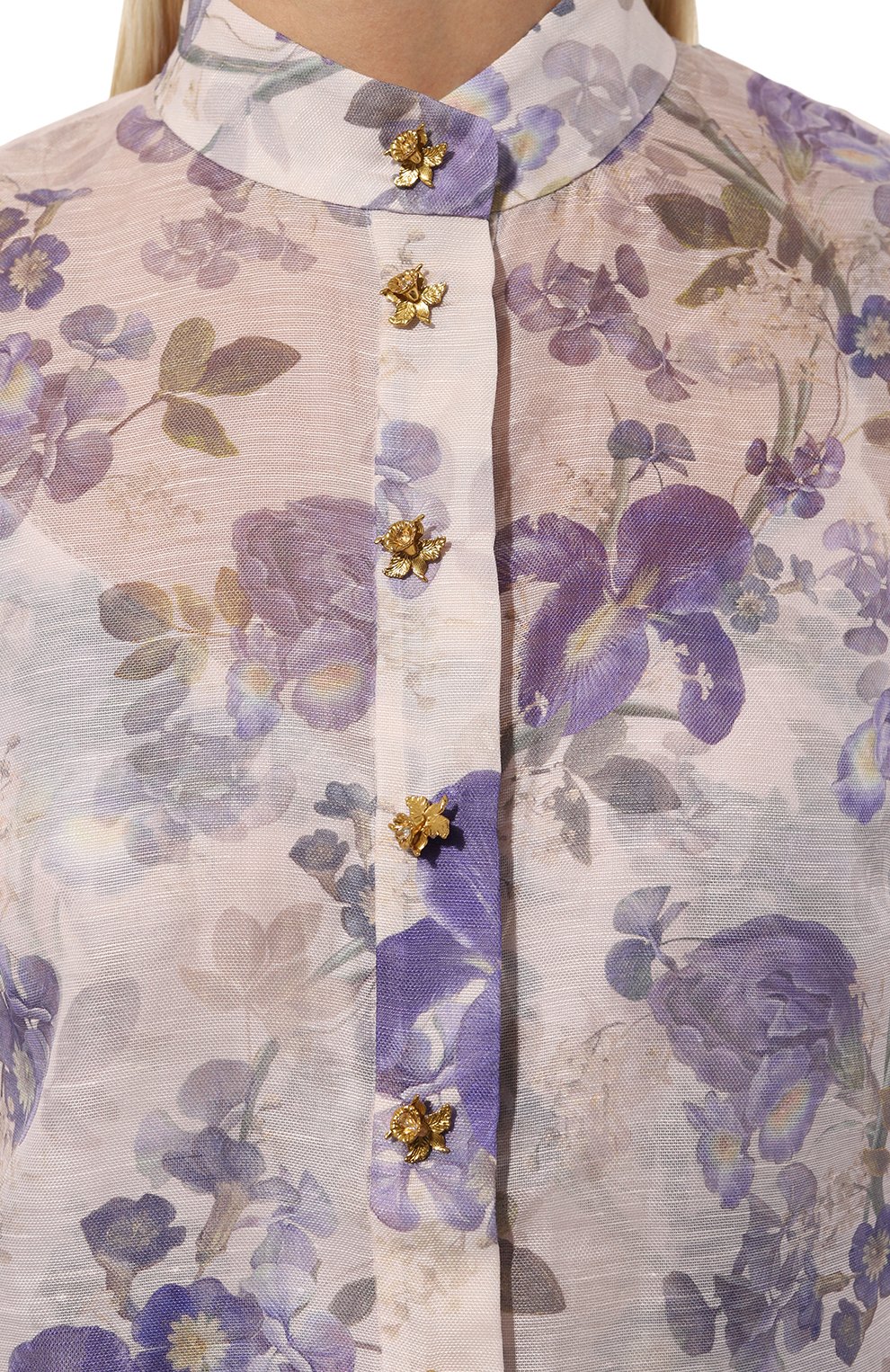 Блузка изо льна и шелка ZIMMERMANN, арт. 8174TF232, фото 5