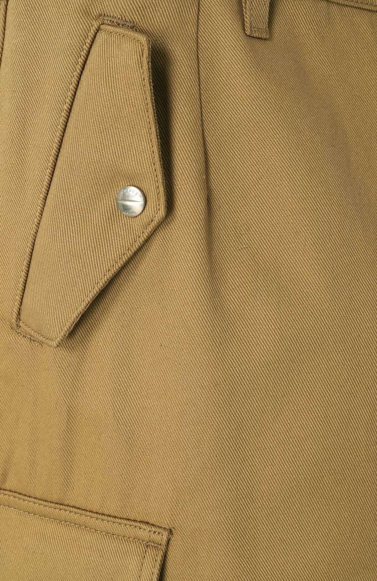 Мужские хлопковые брюки-карго RHUDE бежевого цвета, арт. RHFW24PA08012 | Фото 6 (Длина (брюки, джинсы): Стандартные; Драгоценные камни: Проставлено; Материал сплава: Проставлено; Стили: Гранж; Случай: Повседневный; Силуэт М (брюки): Карго; Материал внешний: Хлопок)