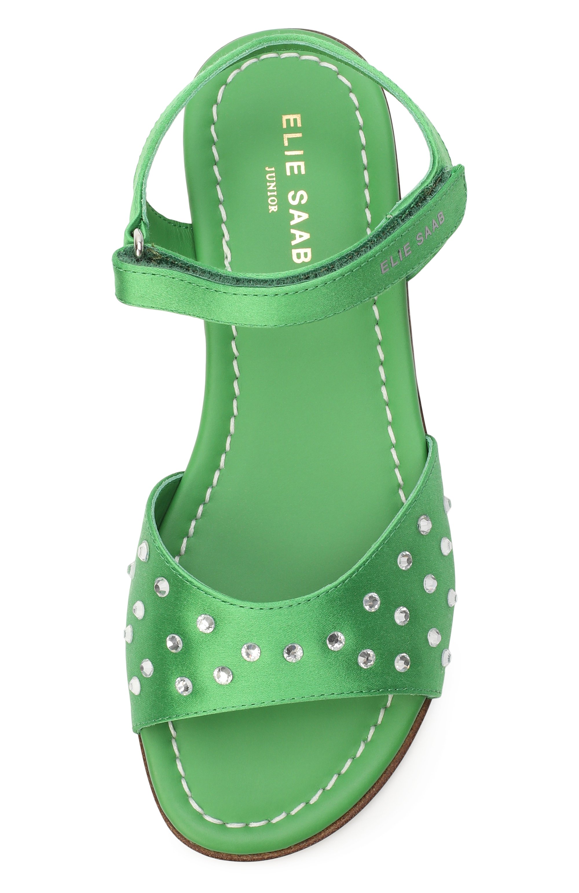 Сандалии ELIE SAAB JUNIOR зеленого цвета по цене 29950 руб., арт. 80857-C0MB.ART.80856 VAR2/28-35, фото 4 Сандалии ELIE SAAB JUNIOR, арт. 80857-C0MB.ART.80856 VAR2/28-35, фото 4