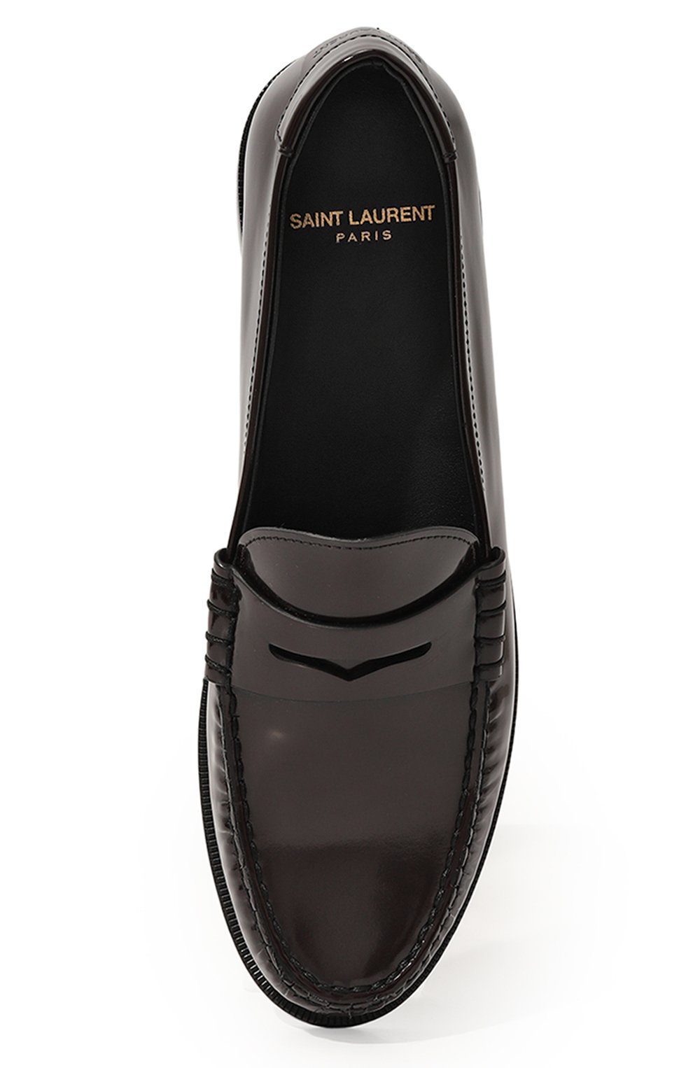 Кожаные пенни-лоферы SAINT LAURENT бордового цвета по цене 79950 руб., арт. 670232, фото 6 Кожаные пенни-лоферы SAINT LAURENT, арт. 670232, фото 6