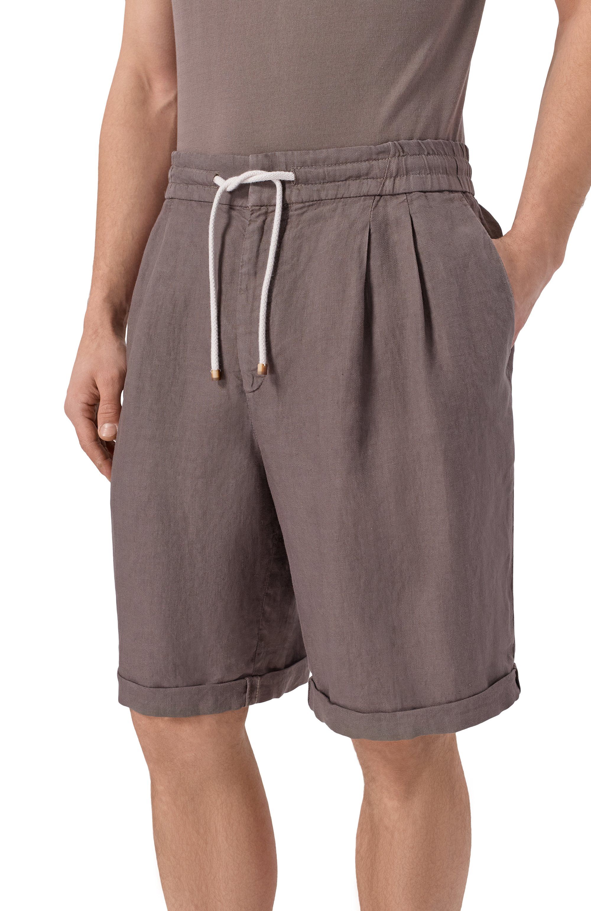 Льняные шорты BRUNELLO CUCINELLI, арт. M243DU0020, фото 3