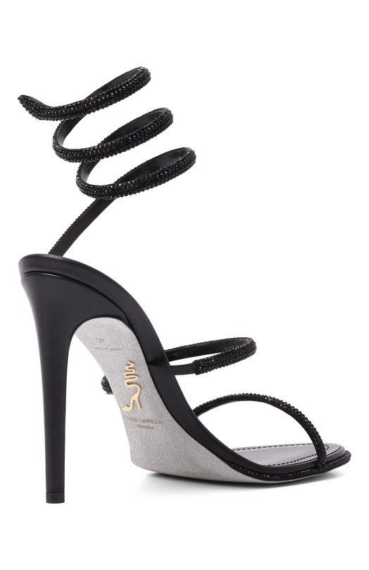 Текстильные босоножки Cleo 105 Rene Caovilla C12538-105/R001 Чёрный  C12538-105/R001 Фото 5