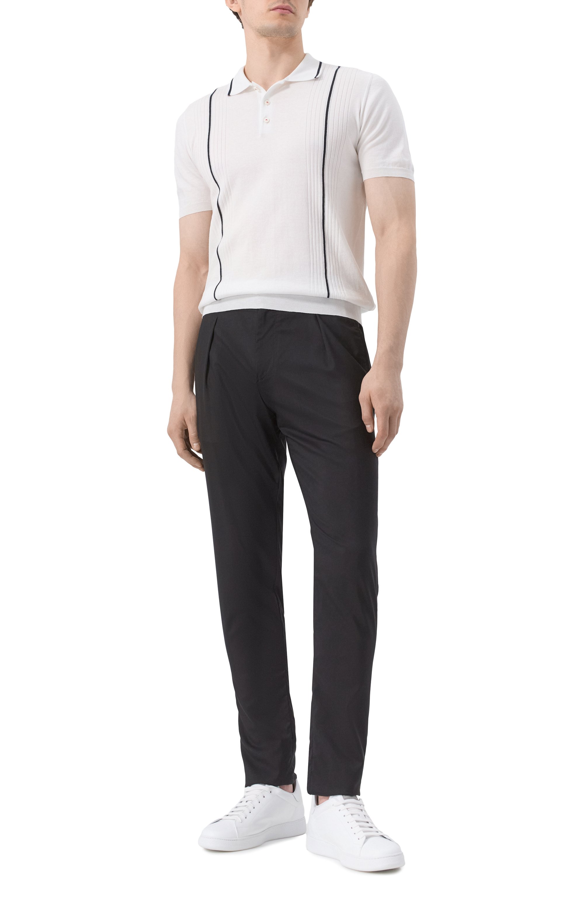 Брюки из шерсти и шелка MARCO PESCAROLO черного цвета по цене 64200 руб., арт. CHIAIA/5122/50, фото 2 Брюки из шерсти и шелка MARCO PESCAROLO, арт. CHIAIA/5122/50, фото 2