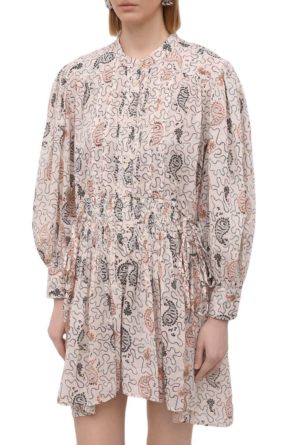 Хлопковое платье ISABEL MARANT ETOILE бежевого цвета по цене 39950 руб., арт. R01865-21P031E/ANAC0, фото 3 Хлопковое платье ISABEL MARANT ETOILE, арт. R01865-21P031E/ANAC0, фото 3