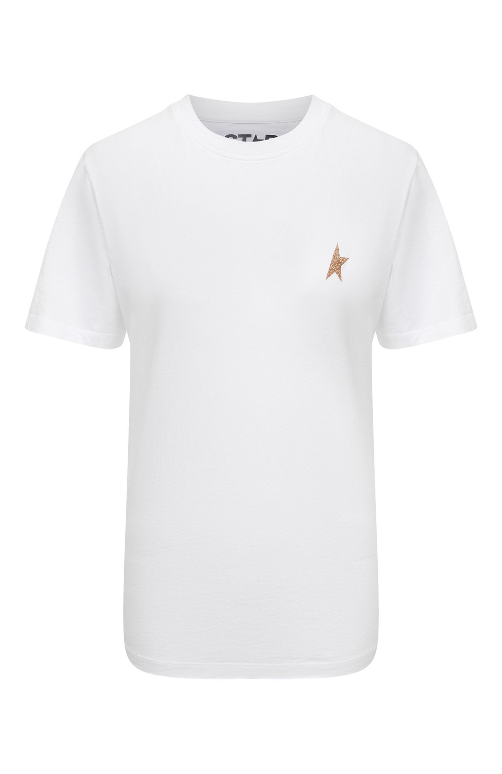 Хлопковая футболка GOLDEN GOOSE DELUXE BRAND белого цвета по цене 14300 руб., арт. GWP01220.P000594.10272, фото 1 Хлопковая футболка GOLDEN GOOSE DELUXE BRAND, арт. GWP01220.P000594.10272, фото 1
