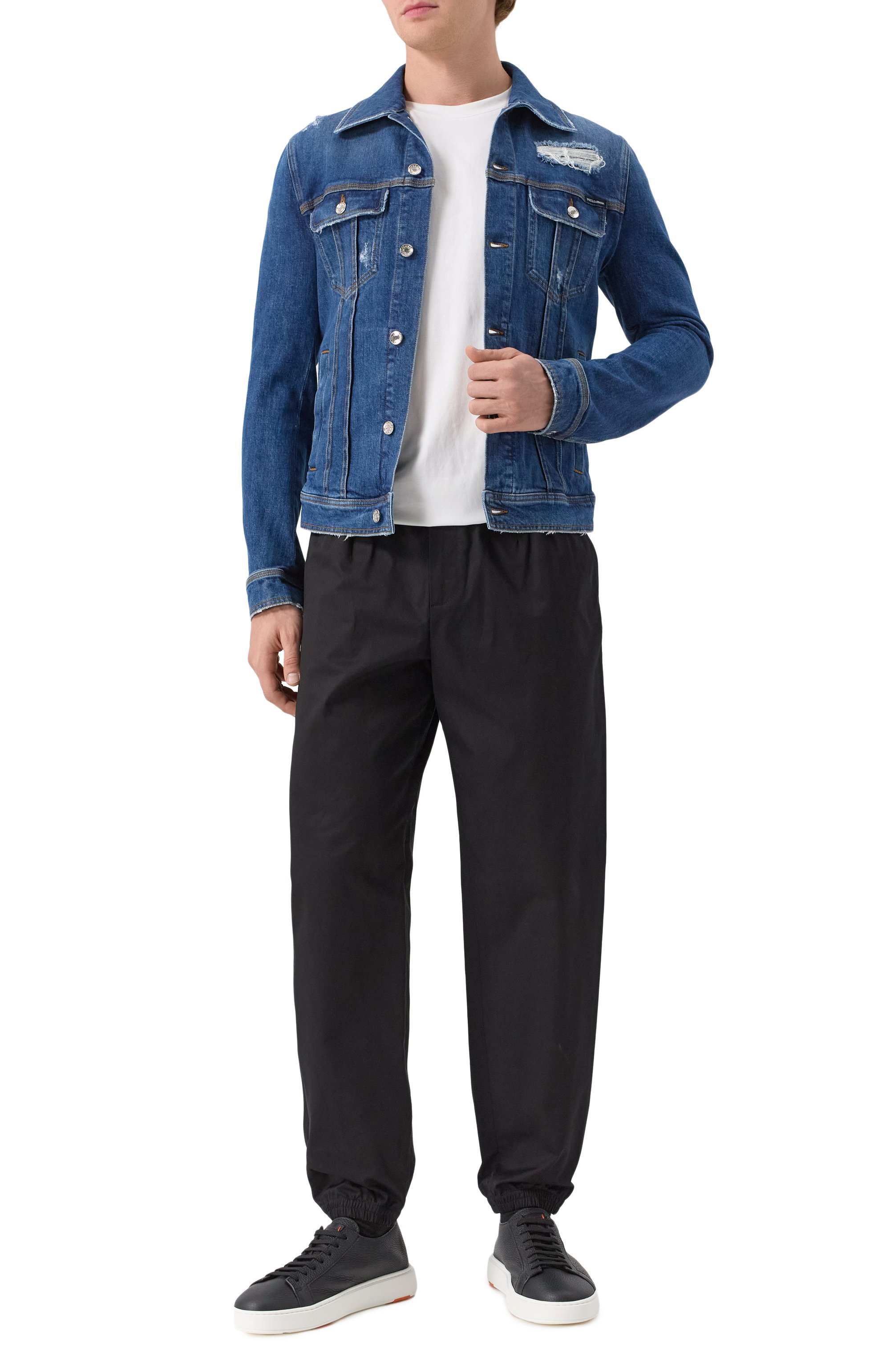 Кожаные кеды cleanic SANTONI, арт. MBCG21571BARCMMD, фото 2