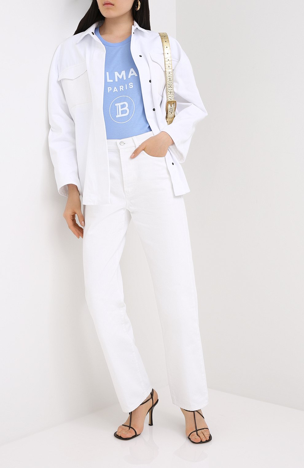 Хлопковая футболка BALMAIN, арт. UF11350/I551, фото 2