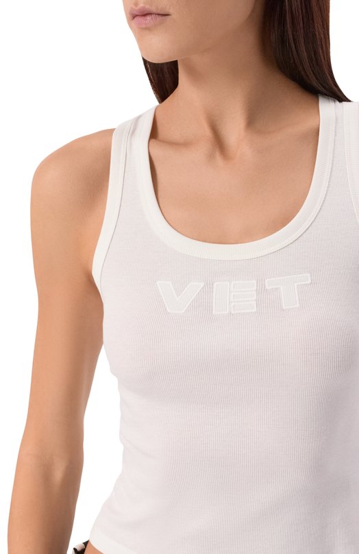 Хлопковая майка VETEMENTS WH76TT200W Белый  WH76TT200W Фото 5