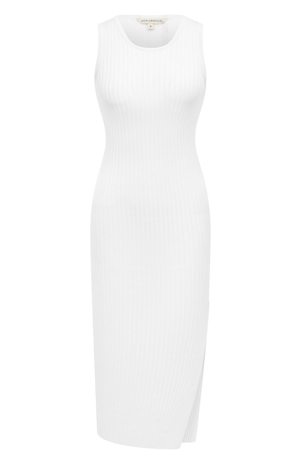 Платье из вискозы NOBLE&BRULEE белого цвета по цене 50000 руб., арт. NB112OPT/12, фото 1 Платье из вискозы NOBLE&BRULEE, арт. NB112OPT/12, фото 1