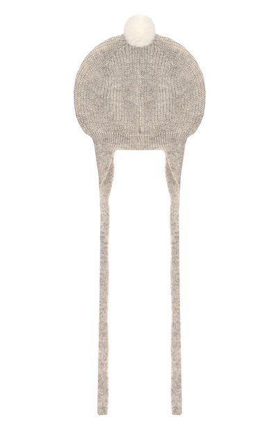 Кашемировая шапка BABY T серого цвета по цене 7485 руб., арт. 23AIC804CUP, фото 2 Кашемировая шапка BABY T, арт. 23AIC804CUP, фото 2