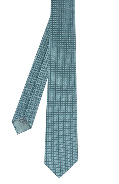 Шелковый галстук BRIONI бирюзового цвета по цене 24400 руб., арт. 062I00/P8439, фото 2 Шелковый галстук BRIONI, арт. 062I00/P8439, фото 2