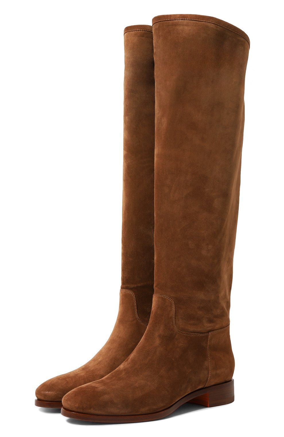 Замшевые сапоги SANTONI коричневого цвета по цене 145000 руб., арт. WSSE59310BA1STV8M40, фото 1 Замшевые сапоги SANTONI, арт. WSSE59310BA1STV8M40, фото 1