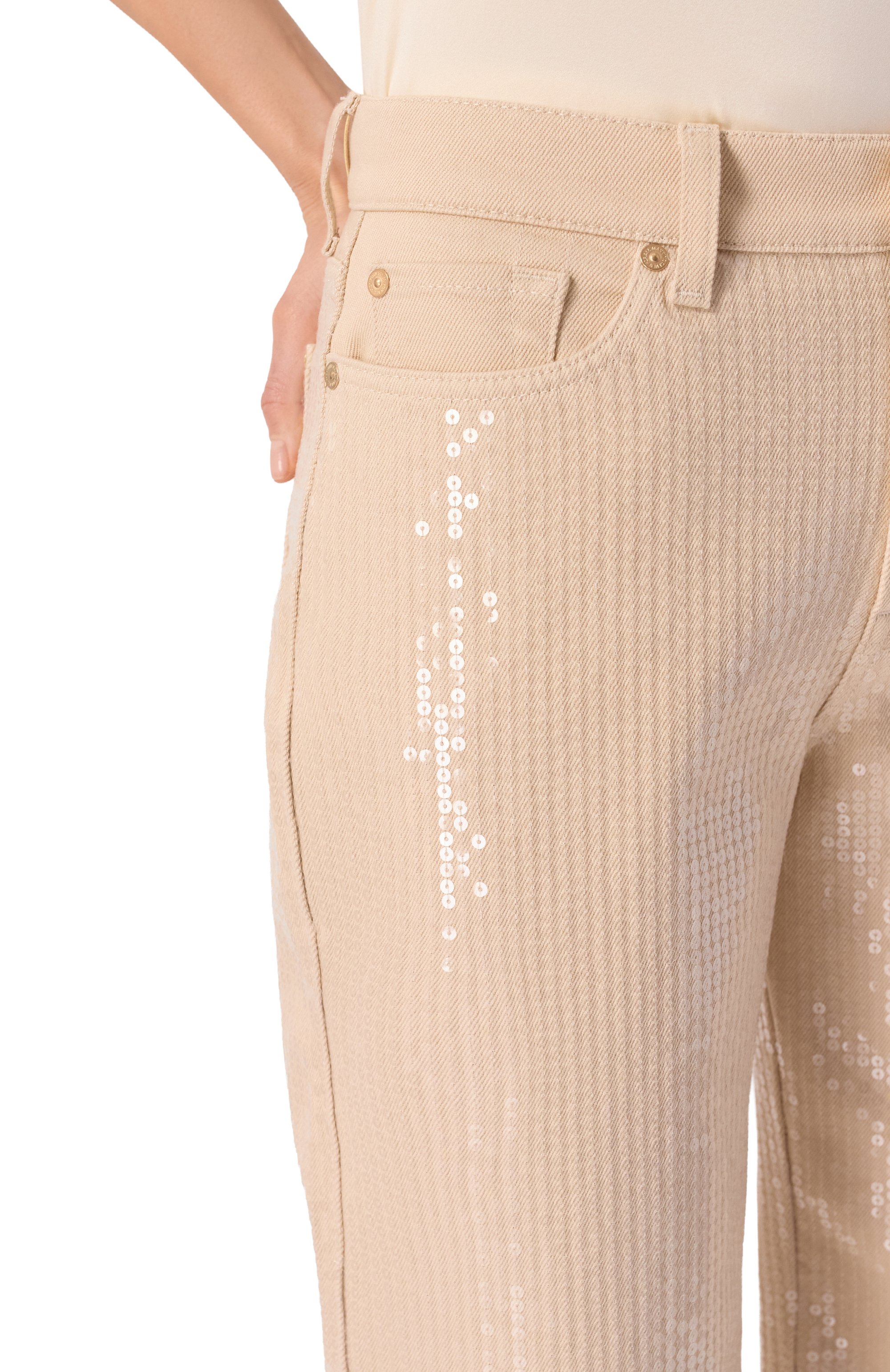 Джинсы lotta с отделкой пайетками 7 FOR ALL MANKIND, арт. 7UG20D52-1ZR, фото 5